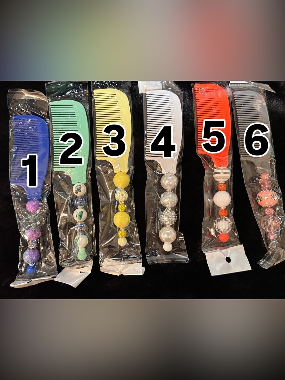 🧑‍🎤Hand Crafted Beaded Handle Hair Combs 🧑‍🎤